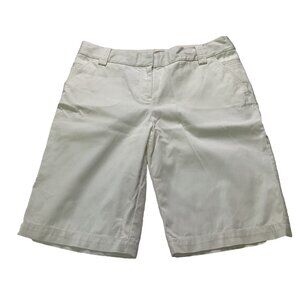Tommy Bahama Shorts Womens Size 8 White Flat Front Long Bermuda Beach